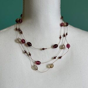Elegant Multi-Strand Beaded Necklace